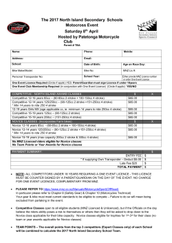 Entry Form Patetonga
