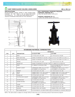 pn 1, pn 1.6 cast iron sluice valves-14846:2000