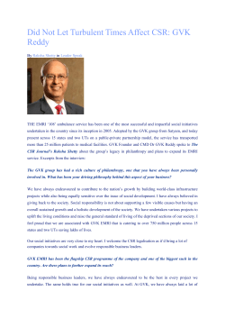 Did Not Let Turbulent Times Affect CSR: GVK Reddy