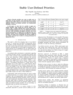 Stable User-Defined Priorities - Electrical Engineering, Technion