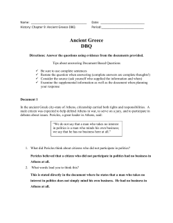 Ancient Greece DBQ