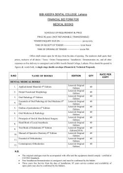 BIBI ASEEFA DENTAL COLLEGE, Larkana FINANCIAL