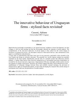 The innovative behaviour of Uruguayan firms - stylized facts