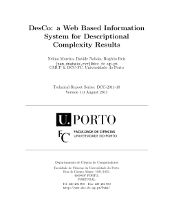 DesCo: a Web Based Information System for Descriptional