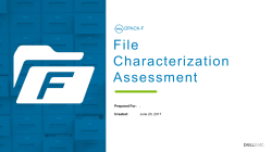 File Characterization Assessment - DPACK Support