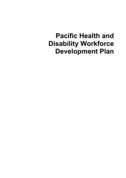 Pacific Health and Disability Workforce