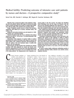 Medical futility: Predicting outcome of intensive care unit patients by