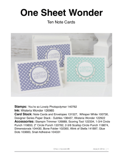 One Sheet Wonder Note Cards