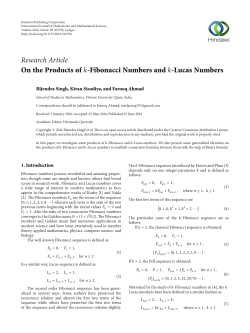 Fibonacci Numbers and -Lucas Numbers