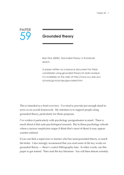 Grounded theory PAPER
