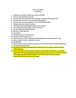 Lemoore Recreation Co-ed Rules 1. 10 players on the field. No less