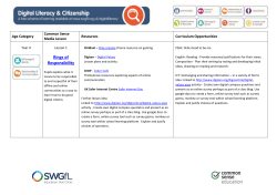 Age Category Common Sense Media Lesson Resources Curriculum
