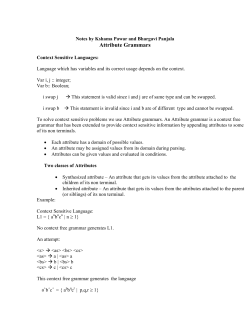 Attribute Grammars
