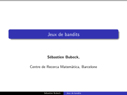 Jeux de bandits - S&eacute;bastien Bubeck