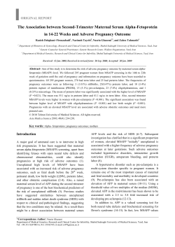 The Association between Second-Trimester Maternal Serum Alpha