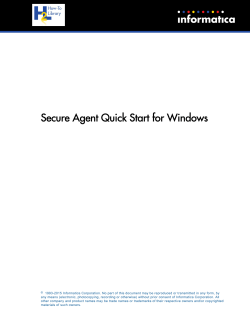 Secure Agent Quick Start for Windows