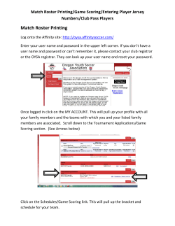 Match Roster Printing