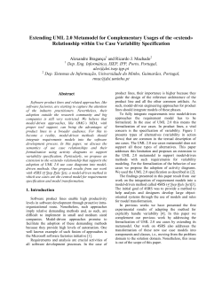 Extending UML 2.0 Metamodel for Complementary Usages of the