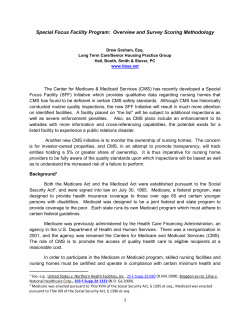 Special Focus Facility Program: Overview and Survey Scoring