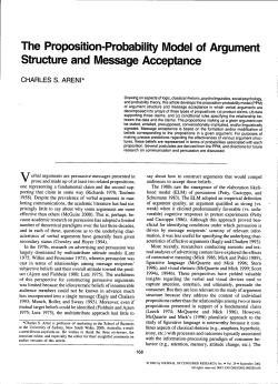 The proposition-probability model of argument structure and