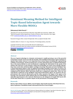 Dominant Meaning Method for Intelligent Topic
