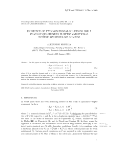 existence of two non-trivial solutions for a class of quasilinear elliptic