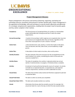 Project Management Glossary