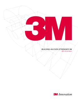 BUILDING AN EVEN STRONGER 3M