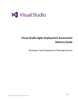 Phase 3 Visual Studio Agile Deployment Assessment