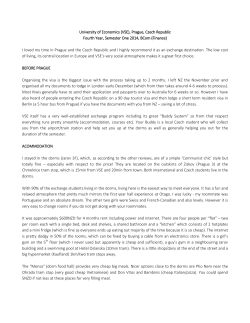 University of Economics (VSE), Prague, Czech Republic Fourth Year
