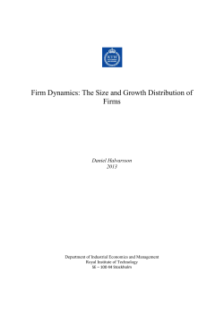 Firm Dynamics: The Size and Growth Distribution of Firms