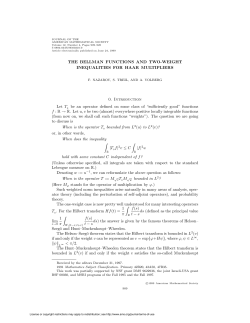 THE BELLMAN FUNCTIONS AND TWO