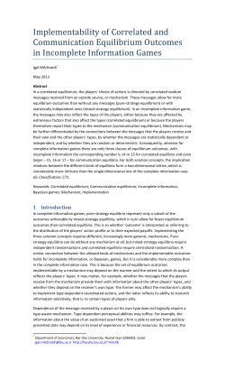 Implementability of Correlated and Communication Equilibrium