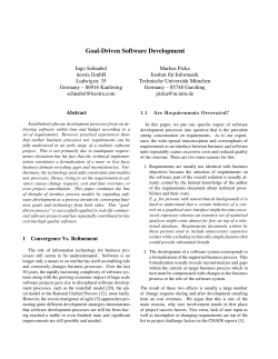 Goal-Driven Software Development