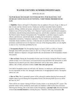 Official Rules - Water Country