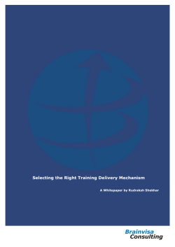 Selecting the Right Training Delivery Mechanism