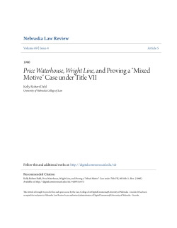 Price Waterhouse, Wright Line, and Proving a "Mixed Motive" Case