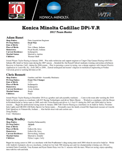 Konica Minolta Cadillac DPi-VR Team Roster