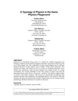 A Typology of Players in the Game Physics Playground
