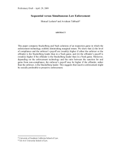 Sequential versus Simultaneous Law Enforcement
