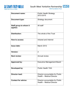 Public Health Strategy 2012-2015 Document type