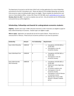 Scholarships, Fellowships and Awards for undergraduate