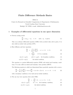 Finite Difference Methods Basics