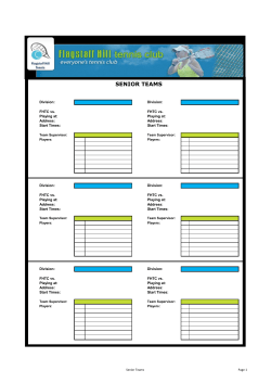 senior teams - Flagstaff Hill Tennis Club