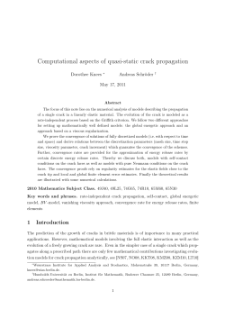 Computational aspects of quasi-static crack propagation