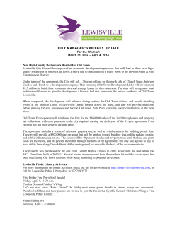 April 4, 2014 - City of Lewisville