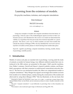 Learning from the existence of models. - Philsci-Archive