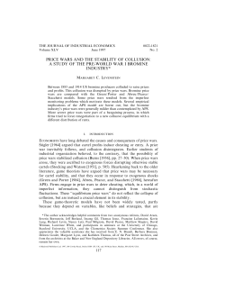 Price Wars and the Stability of Collusion: A Study of the