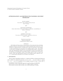 APPROXIMATION ALGORITHMS FOR FLEXIBLE JOB SHOP