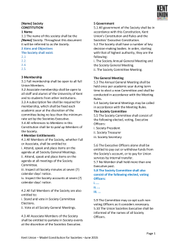Template Society Constitution